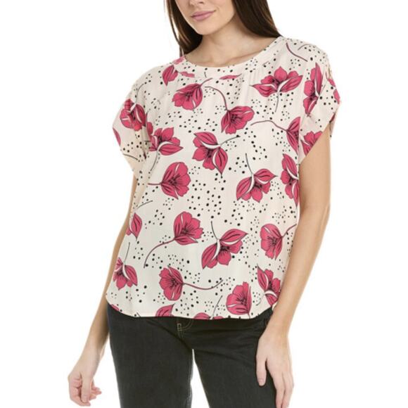 CAbi Boxy Top Whimsy Print Pink Floral XL NWT - Picture 1 of 8